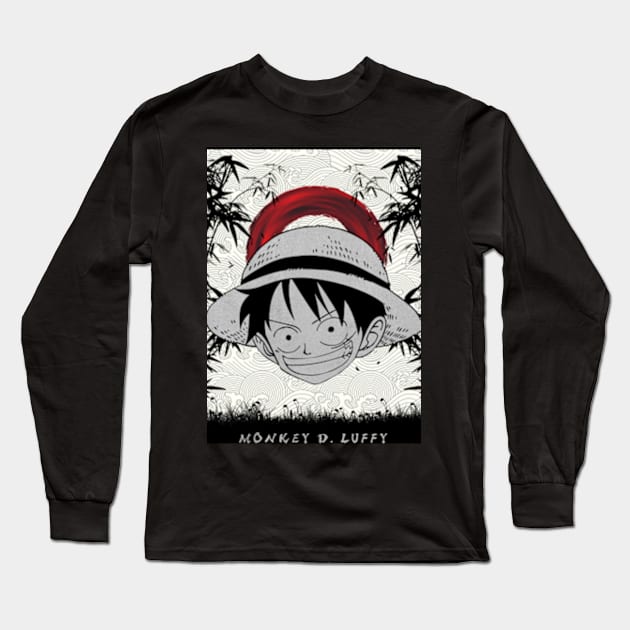 Luffy Long Sleeve T-Shirt by Izdihaarr